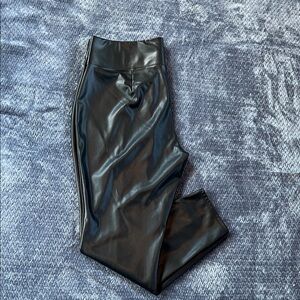 Black Faux Leather Leggings